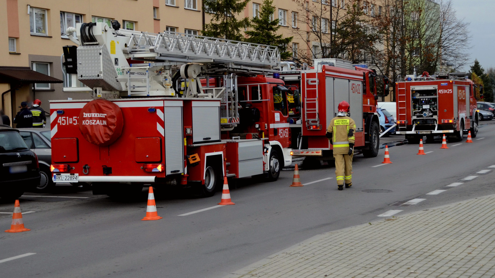 Pożar w bloku przy ul. Jana Pawła II w Kolbuszowej  - Zdjęcie główne