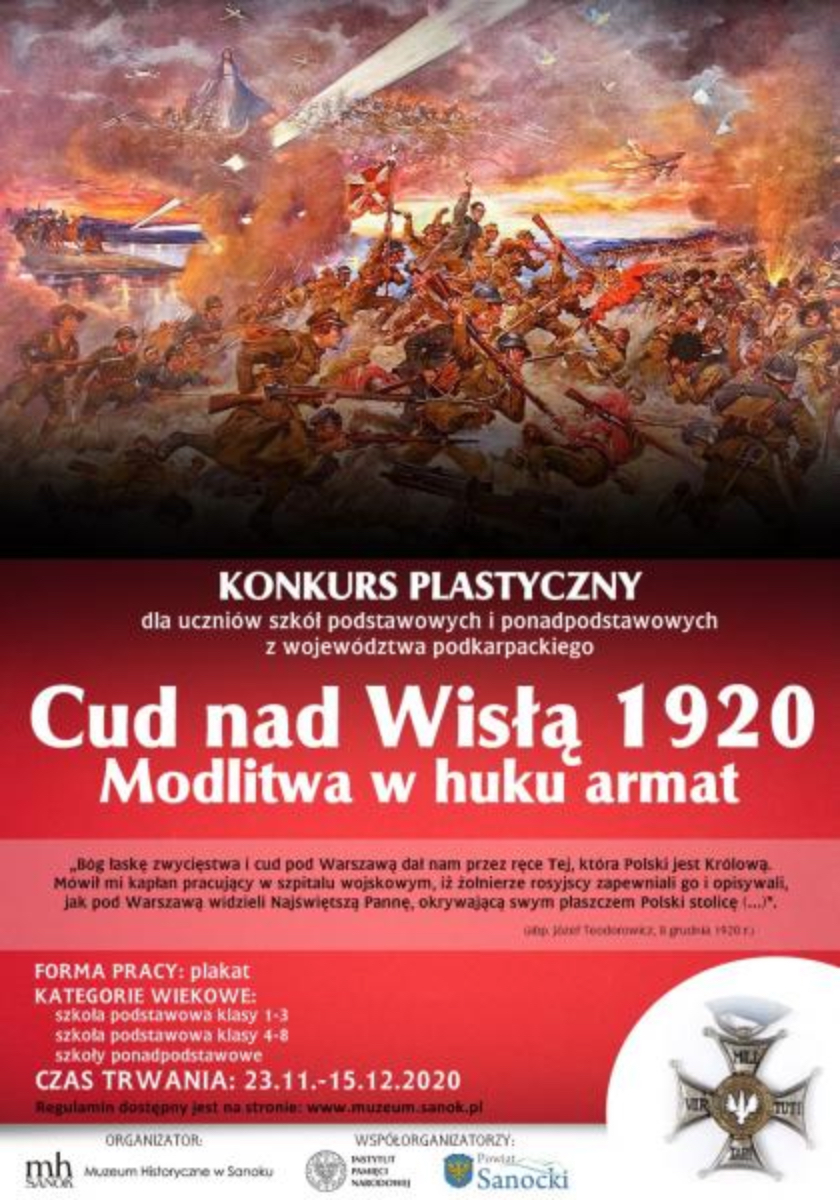 Sanok. Konkurs plastyczny ,,Cud nad Wisłą 1920’’ - Zdjęcie główne