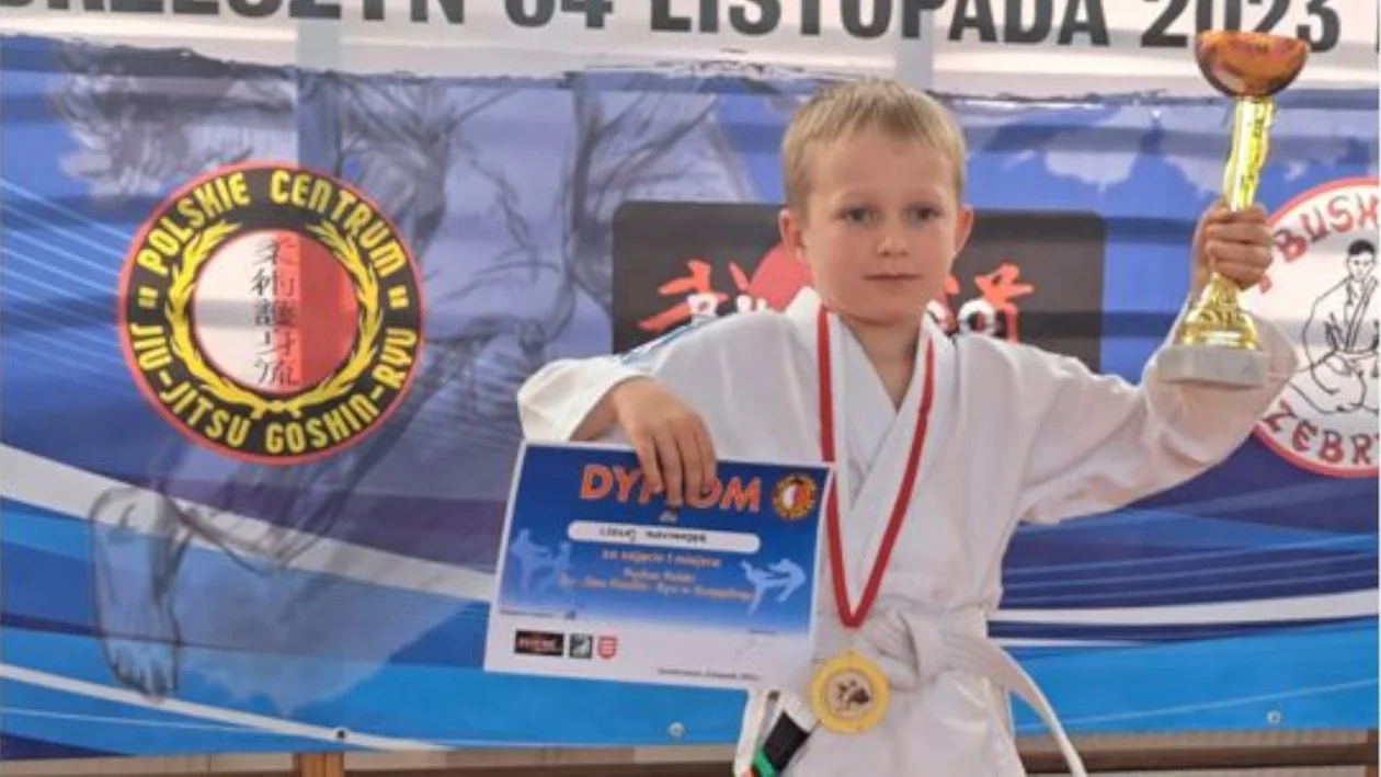 Sukces młodego sanoczanina. 7-letni Aleksander ze złotym medalem jiu-jitsu goshin-ryu w grapplingu - Zdjęcie główne