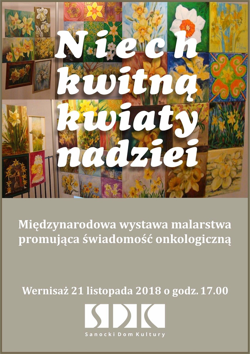 Niech kwitną kwiaty nadziei. Międzynarodowy wernisaż malarstwa w Sanockim Domu Kultury  - Zdjęcie główne