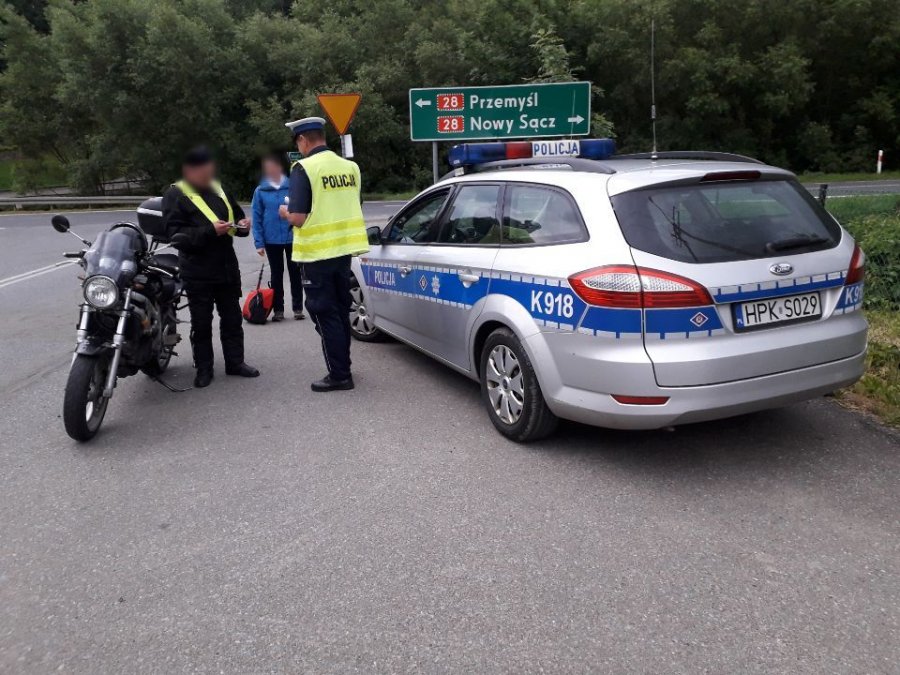 Kontrola motocyklów na Górach Słonnych - Zdjęcie główne