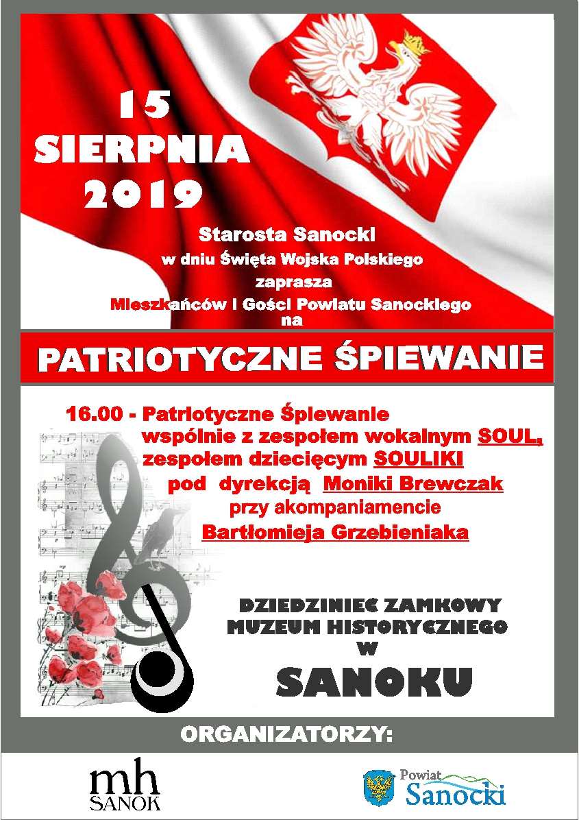 "Pieśni Wolności" - Patriotyczne śpiewanie na dziedzińcu zamkowym - Zdjęcie główne