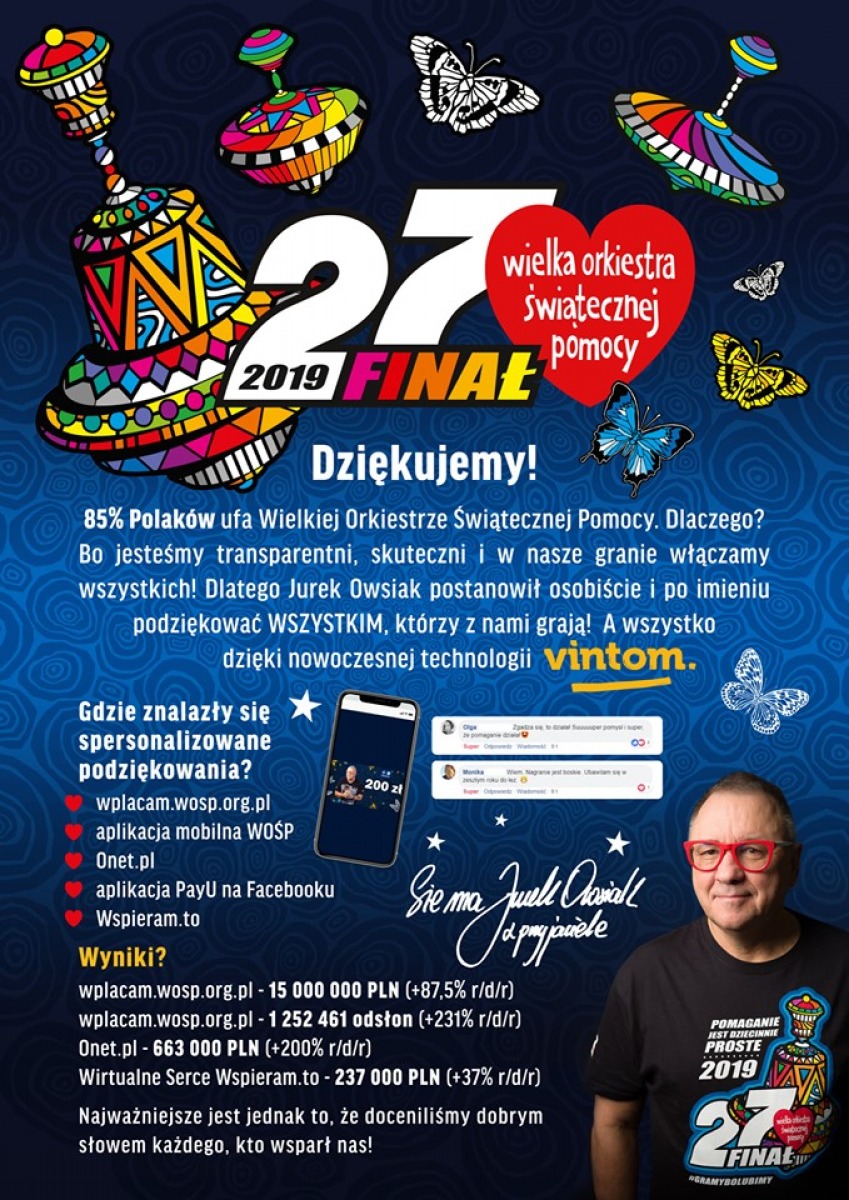WOŚP nominowana w konkursie Złote Spinacze 2019 - Oddaj głos na WOŚP! - Zdjęcie główne