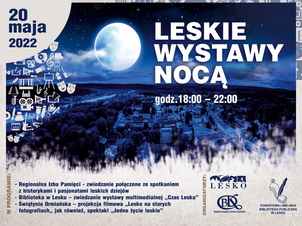 Leskie wystawy nocą - Zdjęcie główne