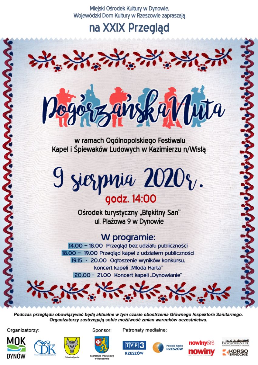 Zapraszamy na przegląd „ XXIX Pogórzańska Nuta” Dynów 2020 - Zdjęcie główne