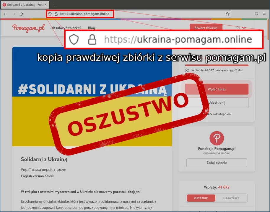 CERT Polska - Ostrzegamy przed fałszywymi zbiórkami i próbami wyłudzenia Waszych pieniędzy - Zdjęcie główne