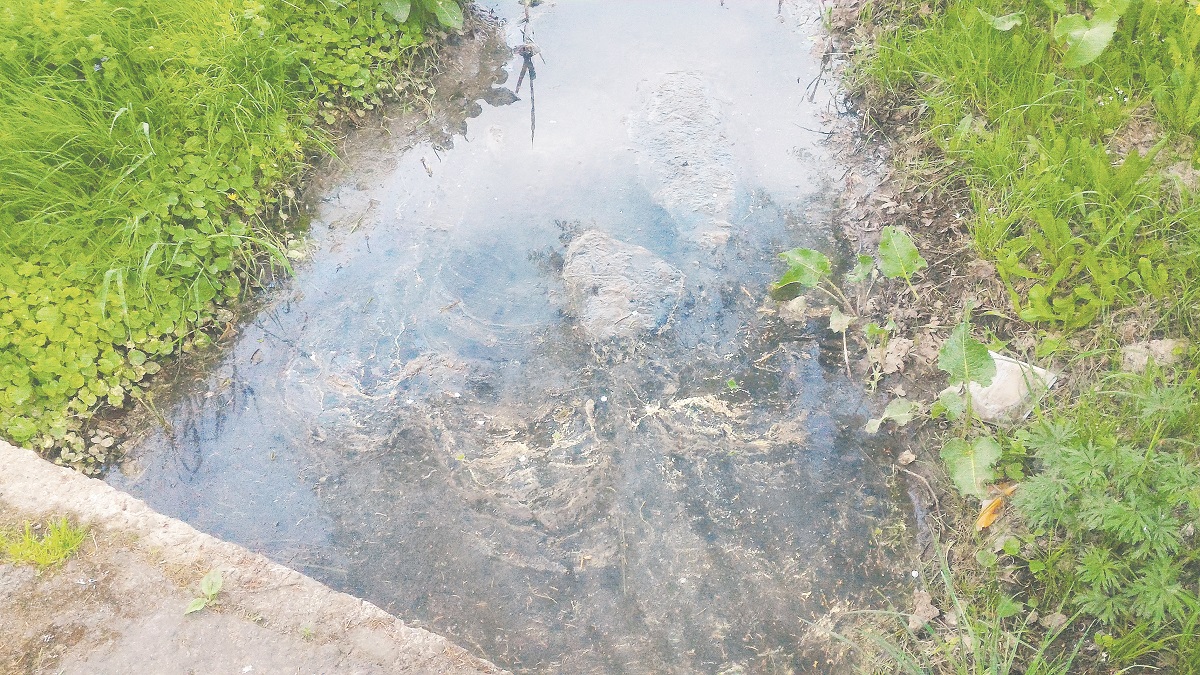 Szlam w rowie na ulicy Piastowskiej - Zdjęcie główne