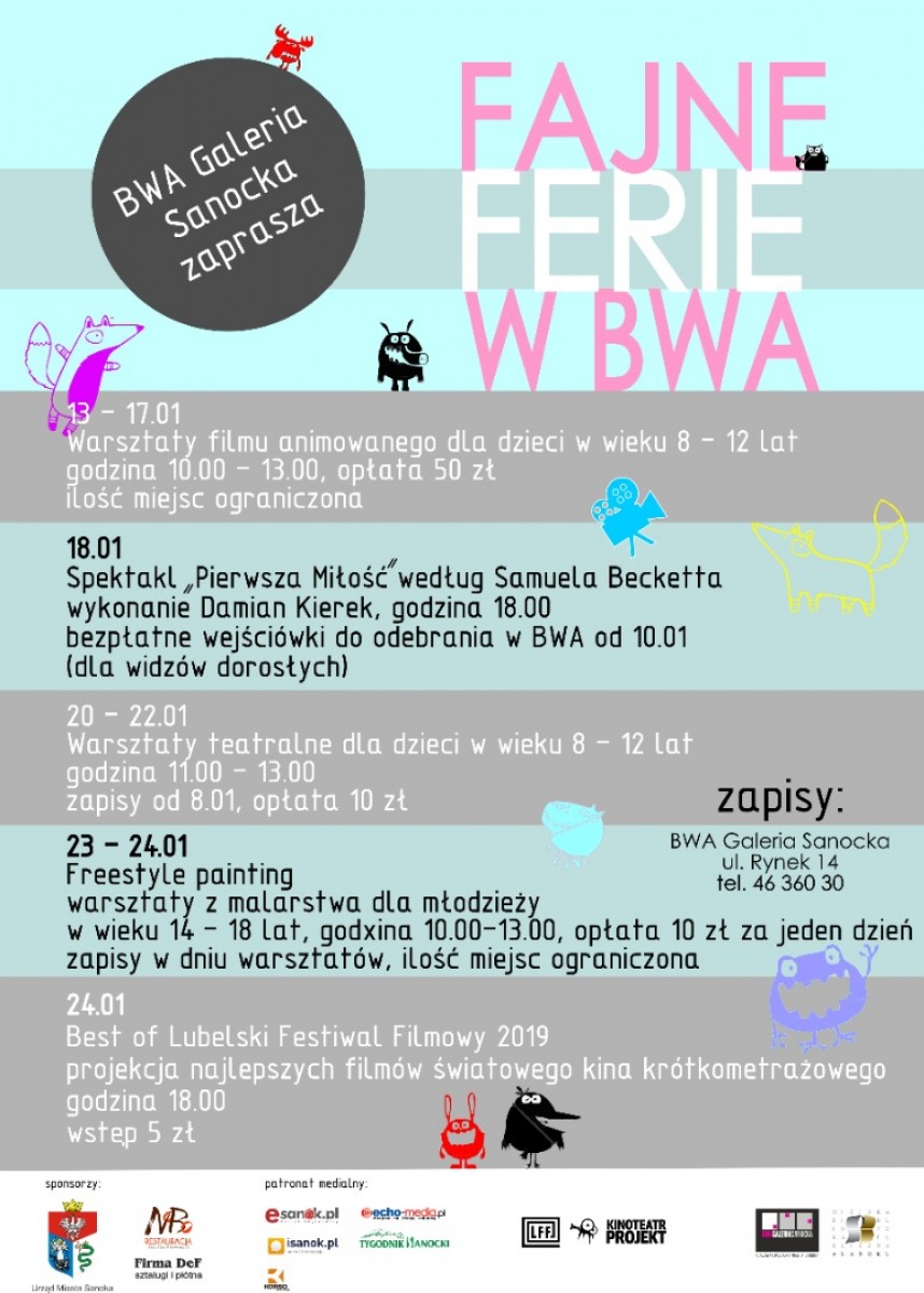 FAJNE FERIE w BWA Galerii Sanockiej - Zdjęcie główne