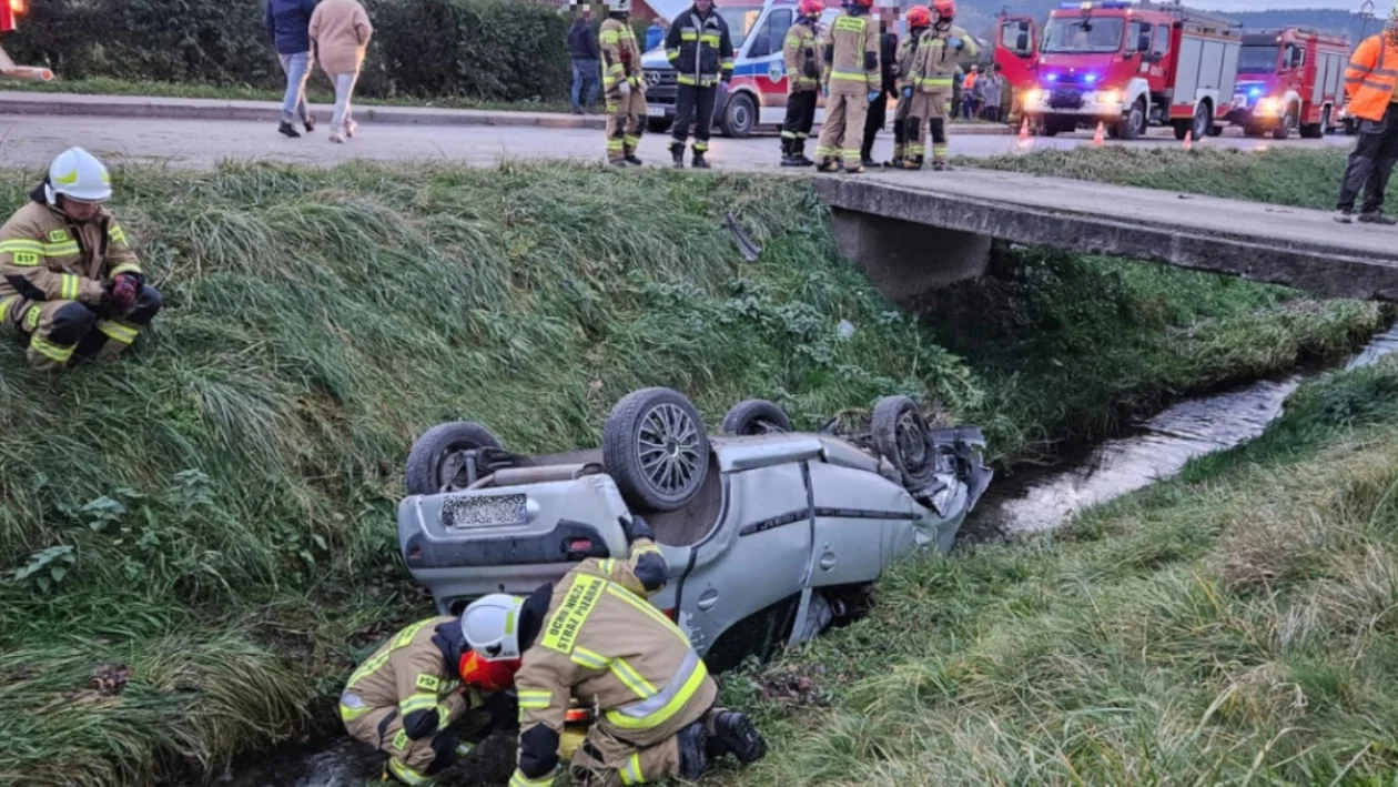 Wypadek nieopodal Brzozowa. Ranna została 4-latka - Zdjęcie główne