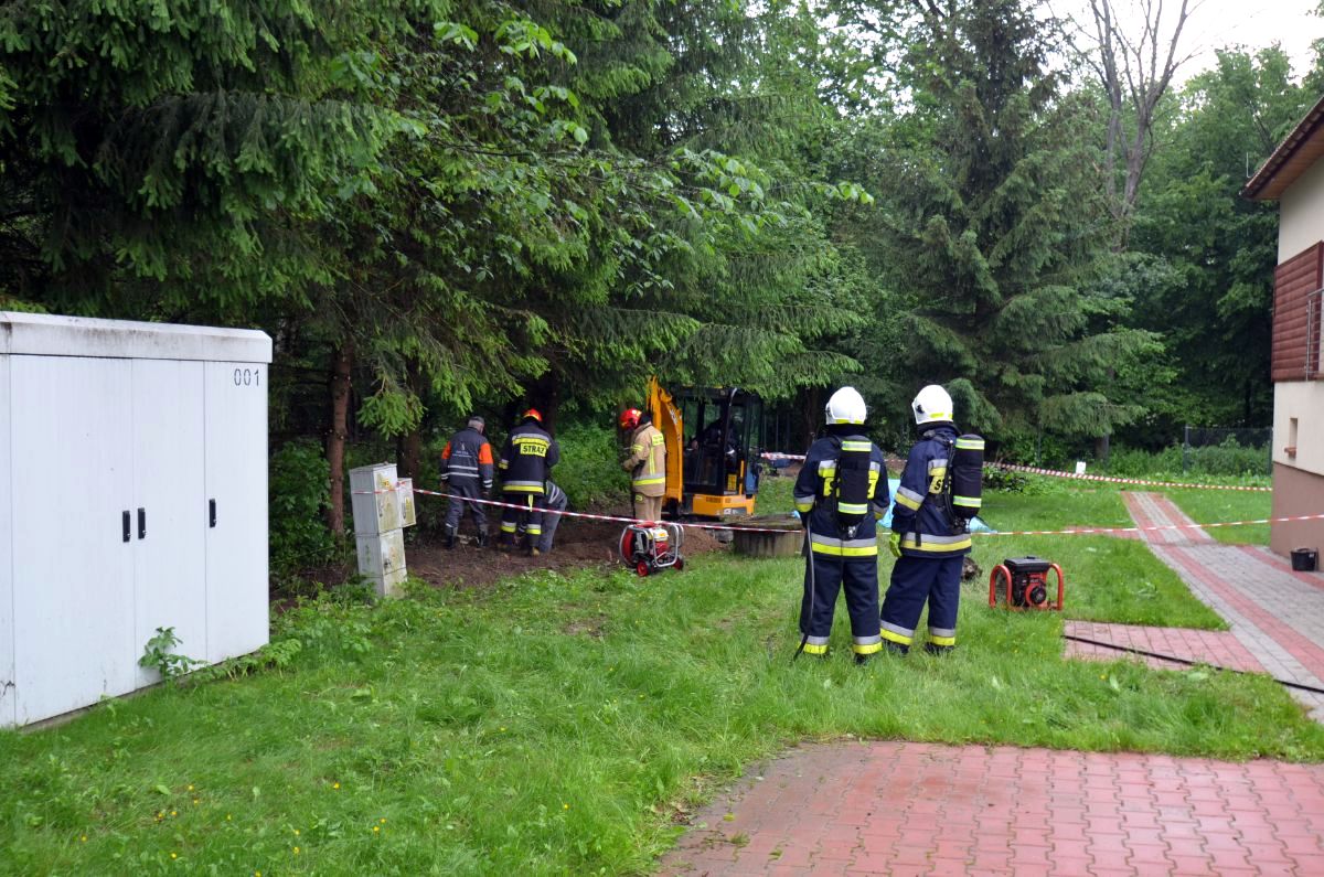 Operator koparki uszkodził gazociąg w Pastwiskach [FOTO] - Zdjęcie główne