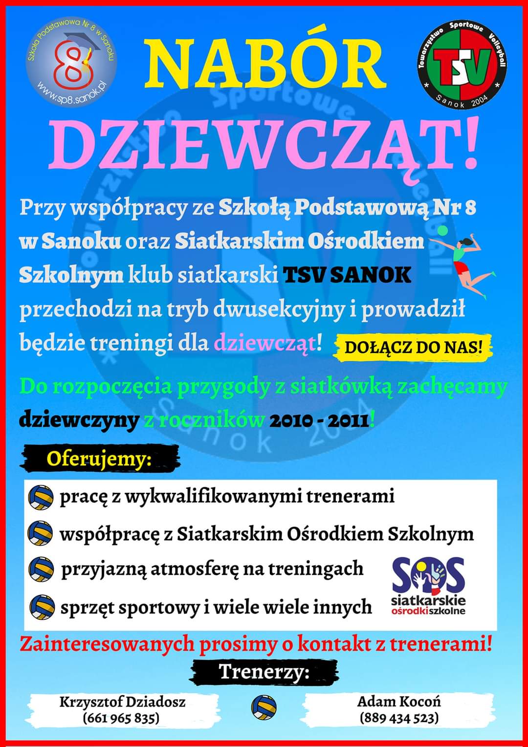 Nabór dziewcząt do TSV Sanok - Zdjęcie główne