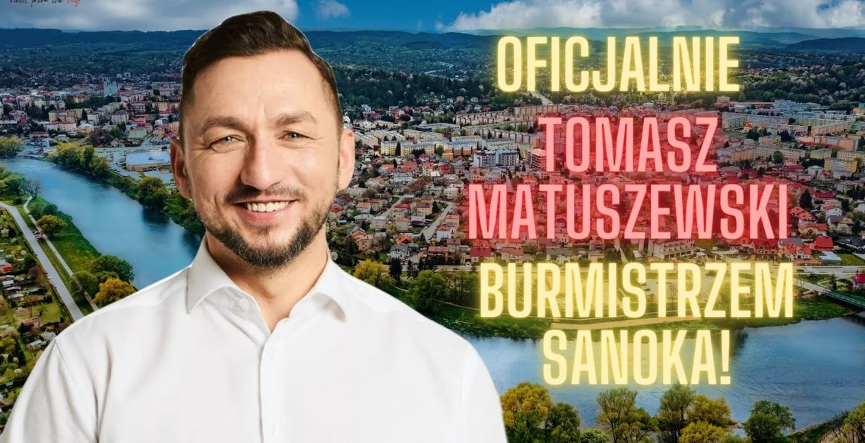 Tomasz Matuszewski oficjalnie burmistrzem Sanoka! - Zdjęcie główne