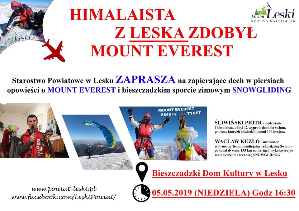 Spotkanie z himalaistą z Leska - zdobywcą Mount Everest - Zdjęcie główne