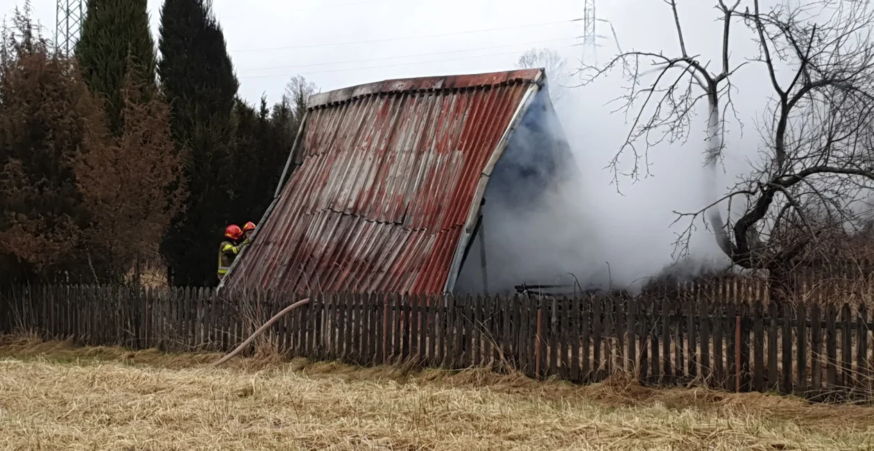 SANOK. Pożar domku letniskowego w pobliżu ulicy Stawowej [ZDJĘCIA+WIDEO] - Zdjęcie główne