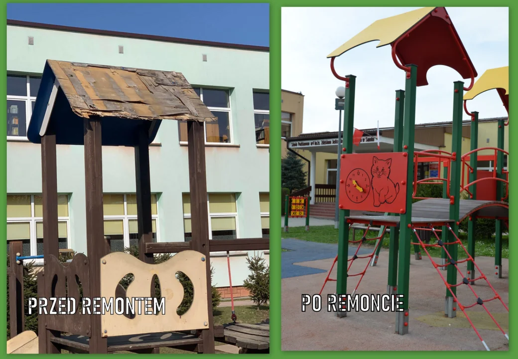 Plac zabaw przy Szkole Podstawowej nr 4 został wyremontowany! [ZDJĘCIA] - Zdjęcie główne