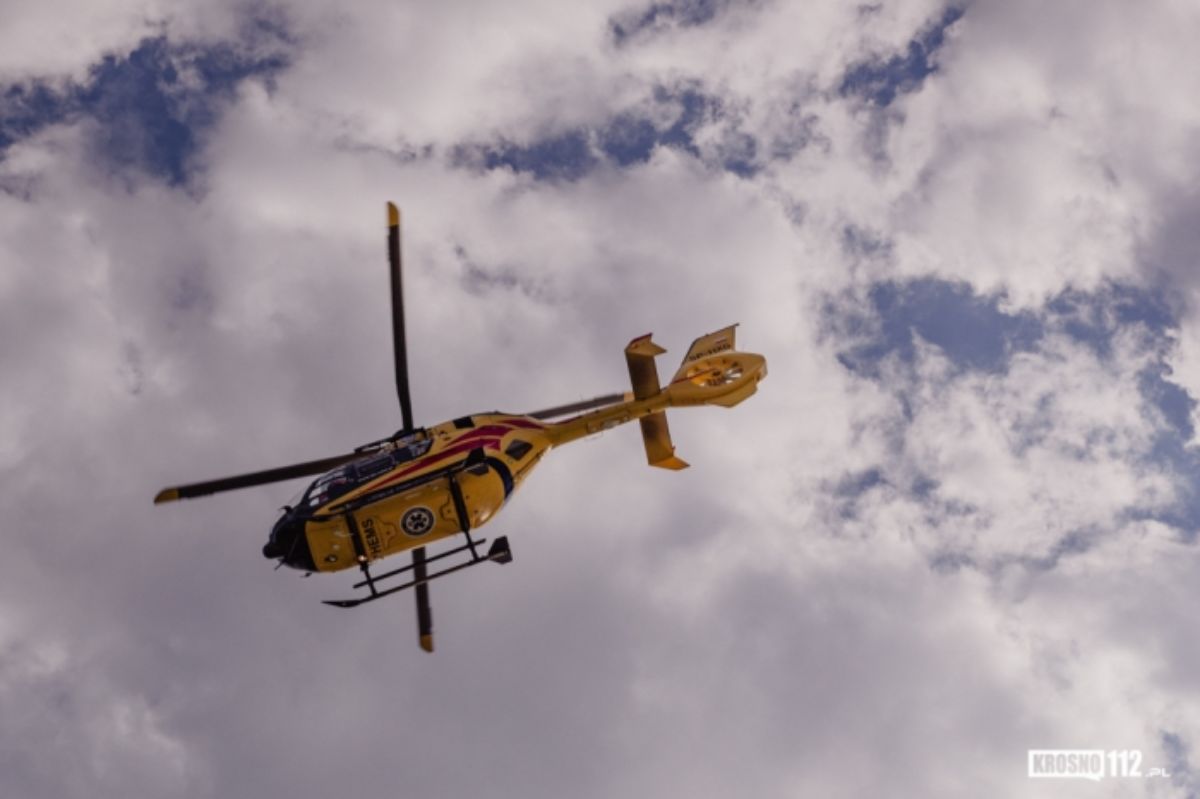 Wypadek w Lubatowej - Interweniowała załoga HEMS Sanok - Zdjęcie główne