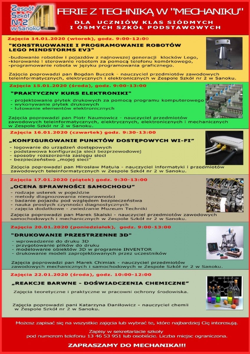 Ferie z Techniką w Mechaniku  - Zdjęcie główne