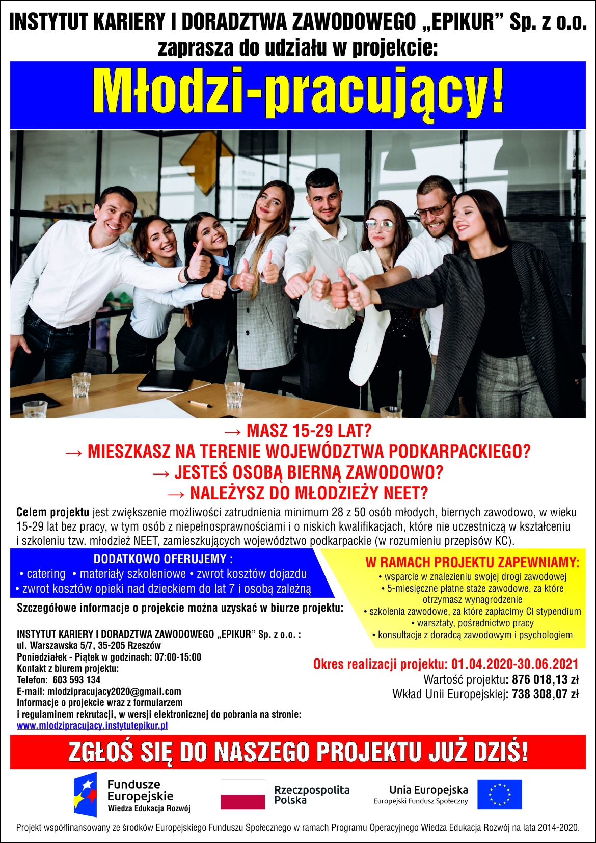 Projekt "Młodzi-pracujący" - Zdjęcie główne