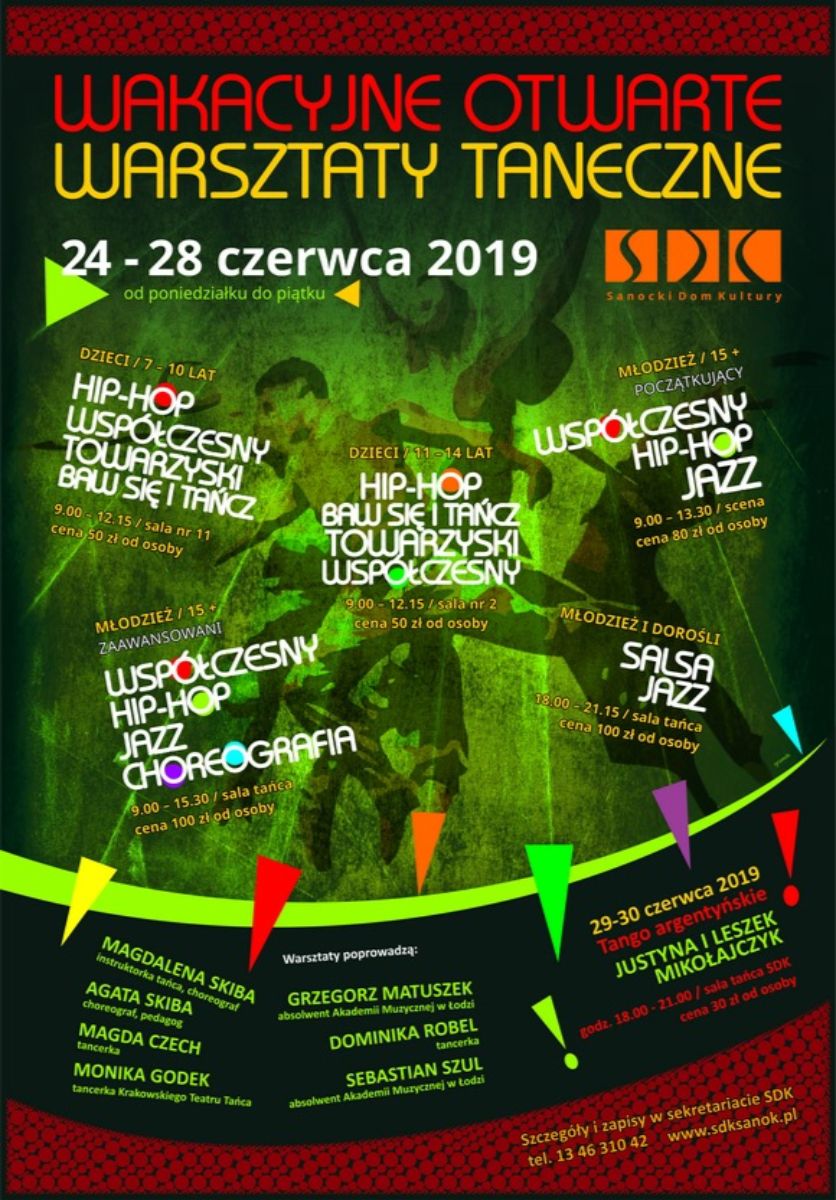 Trwają zapisy na Wakacyjne Otwarte Warsztaty Taneczne w Sanoku!  - Zdjęcie główne