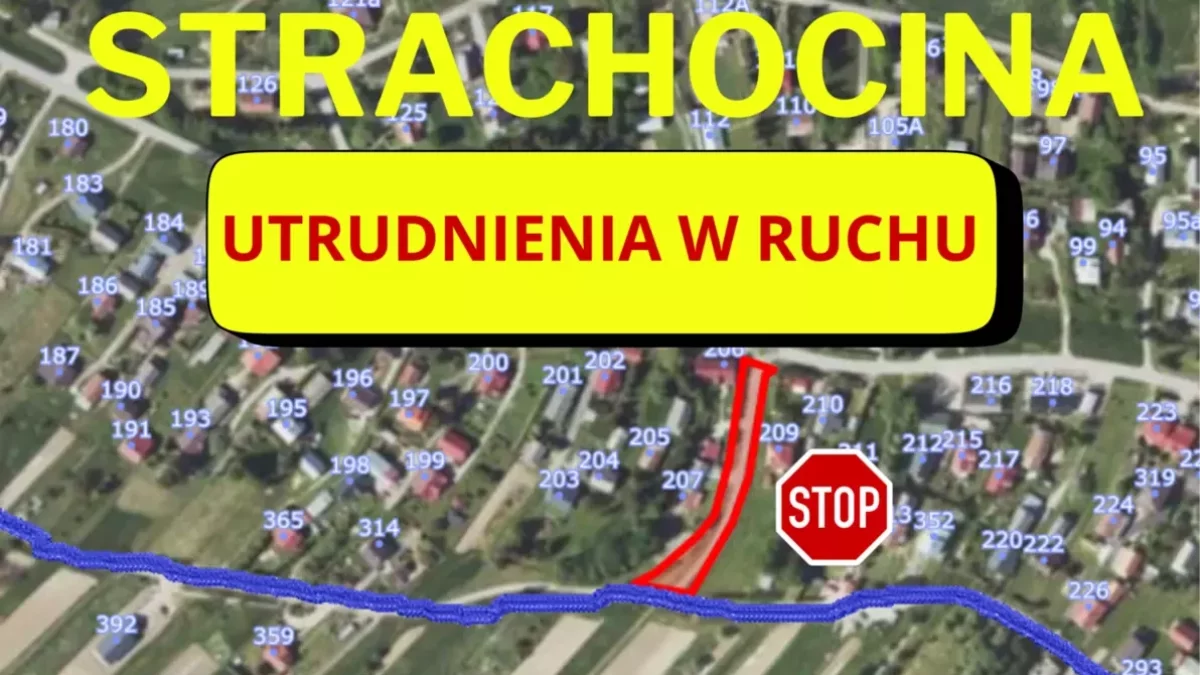 Uwaga kierowcy! Utrudnienia w ruchu w Strachocinie – zamknięcie łącznika i prace drogowe - Zdjęcie główne
