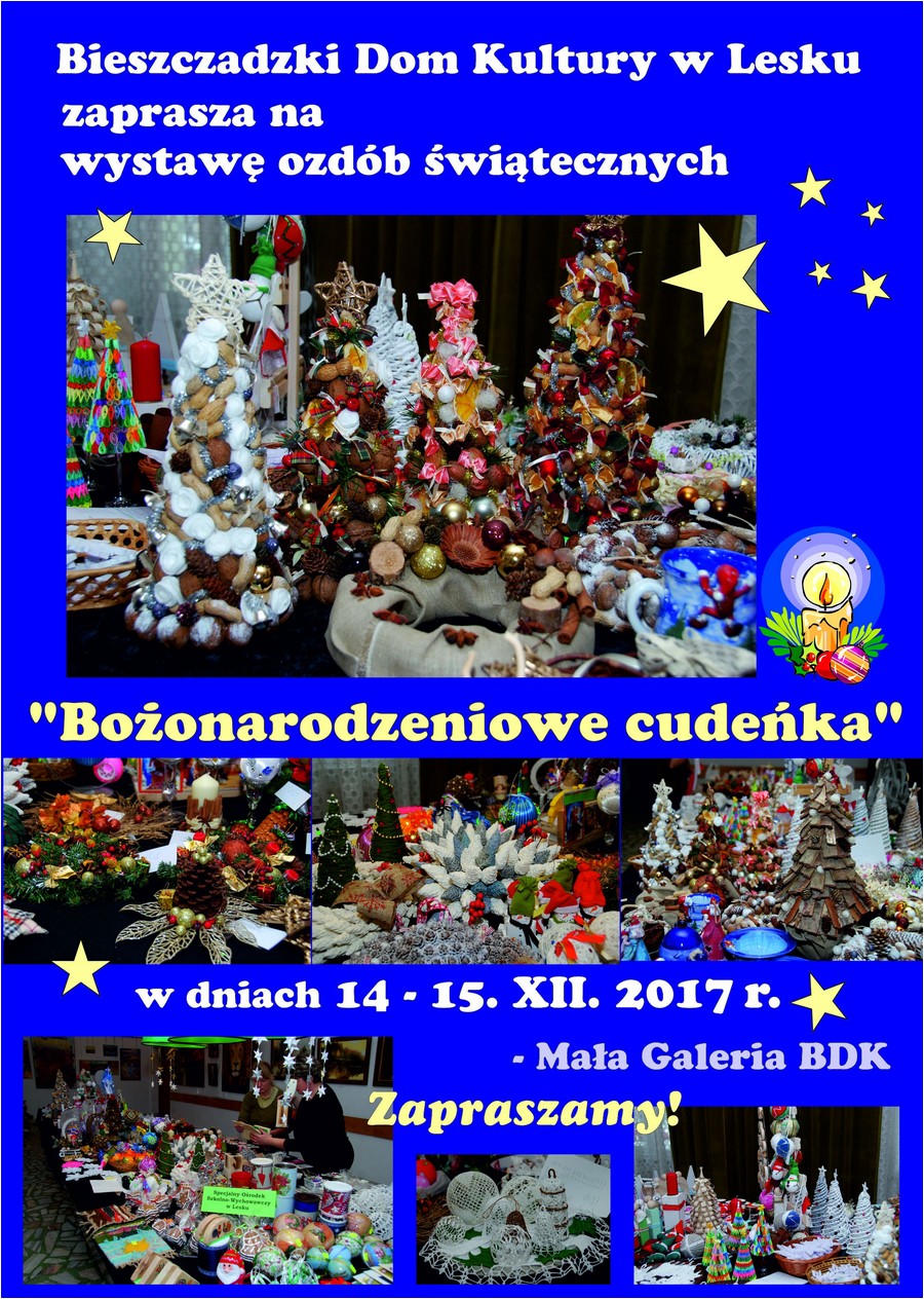 Wystawa ozdób świątecznych w Bieszczadzkim Domu Kultury w Lesku - Zdjęcie główne