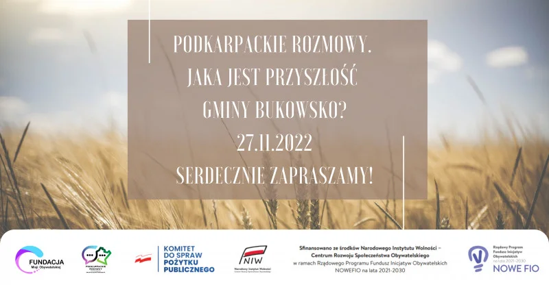 Zapraszamy na debatę "Podkarpackie Rozmowy. Jaka jest przyszłość Gminy Bukowsko?" - Zdjęcie główne