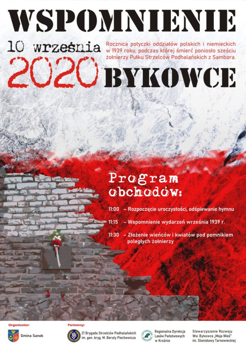 81. rocznica walk polsko-niemieckich w Bykowcach 10 września 1939 r. - Zdjęcie główne