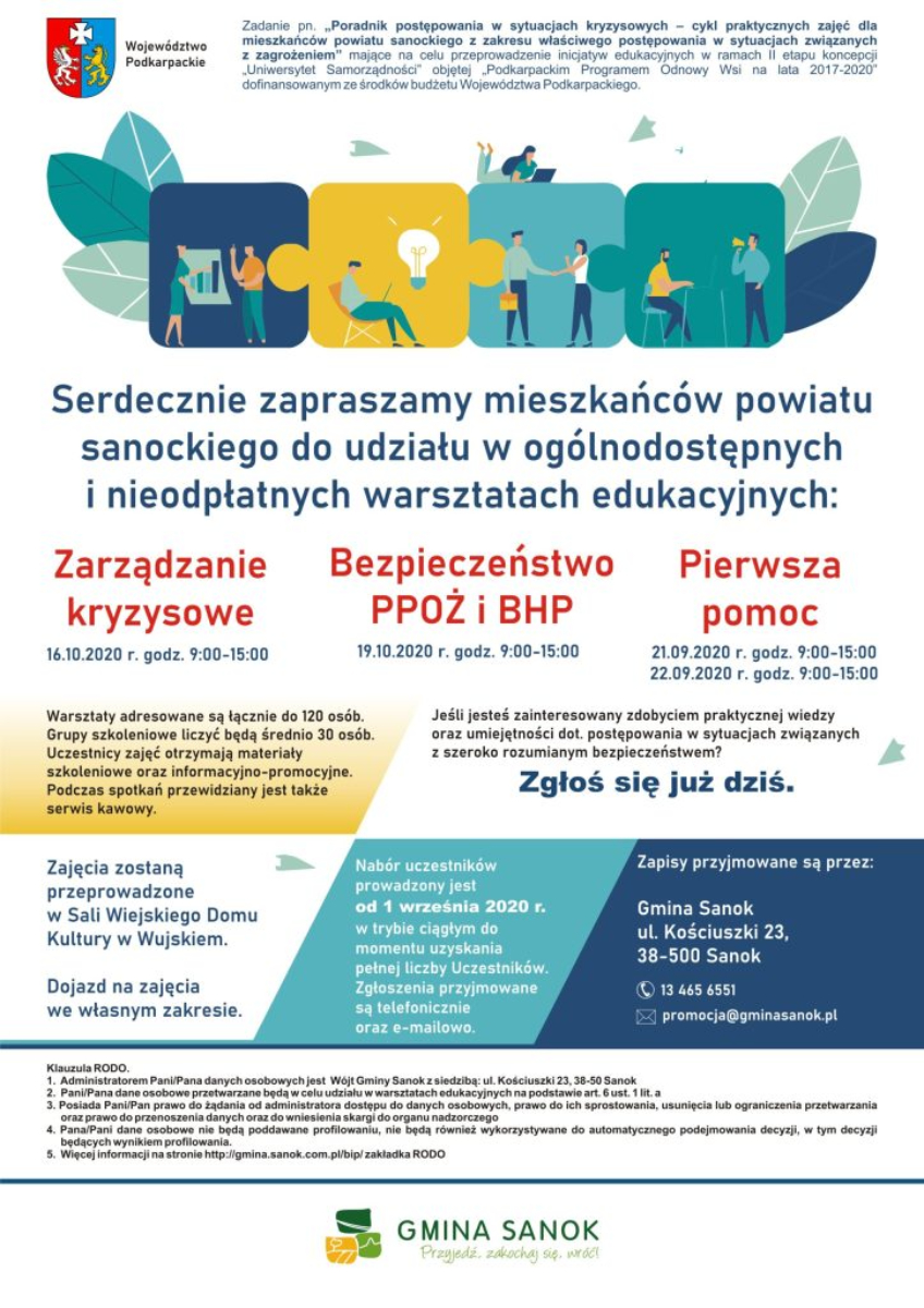 Gmina Sanok. “Uniwersytet Samorządności” - bezpłatne szkolenia  - Zdjęcie główne