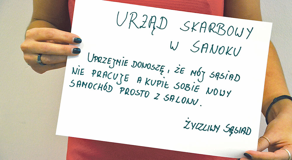 Donoszą do skarbówki - Zdjęcie główne