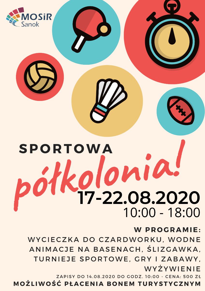 Zapraszamy wszystkie dzieci do udziału w sportowej półkolonii w MOSiR Sanok! - Zdjęcie główne