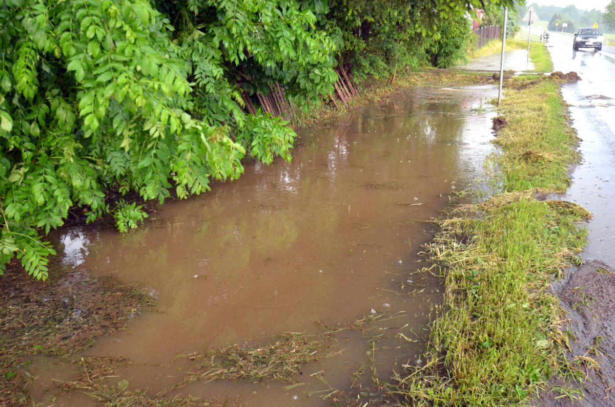 Zalane drogi, osuwiska, grad i powalone drzewa. Nawałnice w powiecie sanockim [FOTO+VIDEO] - Zdjęcie główne