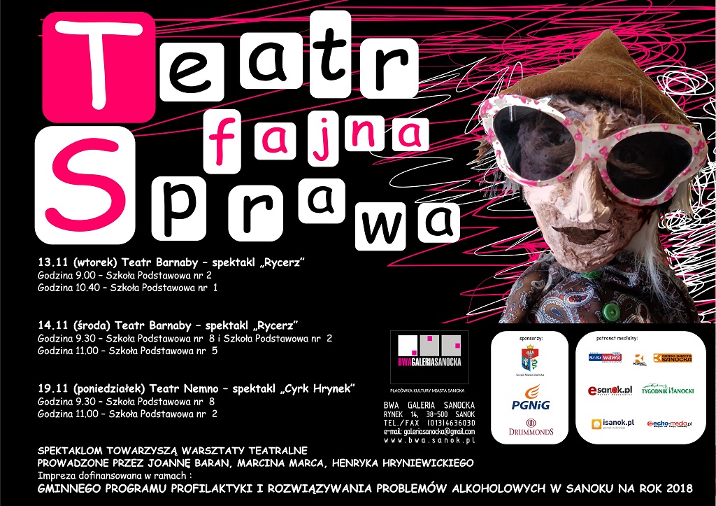 Teatr Fajna Sprawa - harmonogram pokazów - Zdjęcie główne