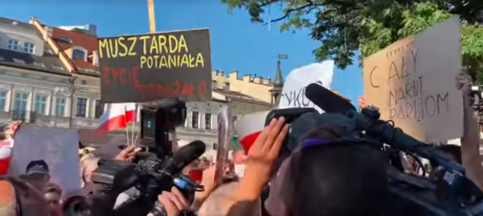 "Duda obłuda" - w Rzeszowie krzyczeli na wiecu - Zdjęcie główne