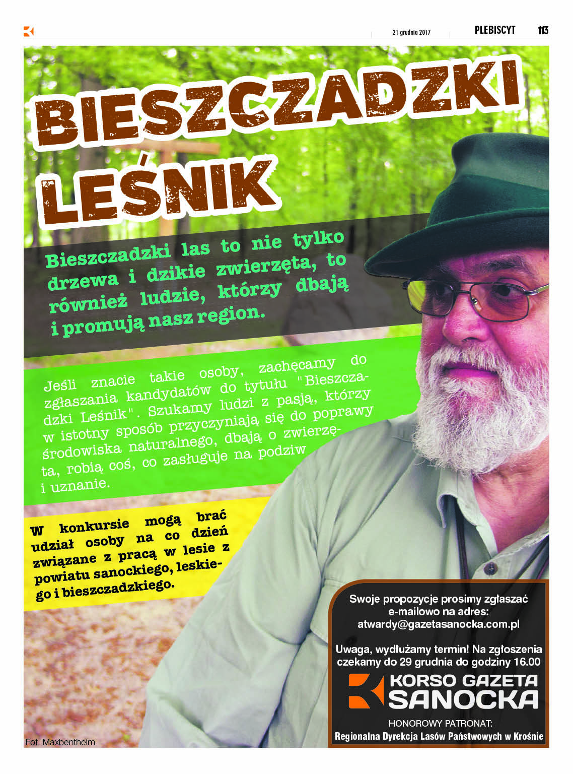 Plebiscyt "Bieszczadzki Leśnik" - Zdjęcie główne