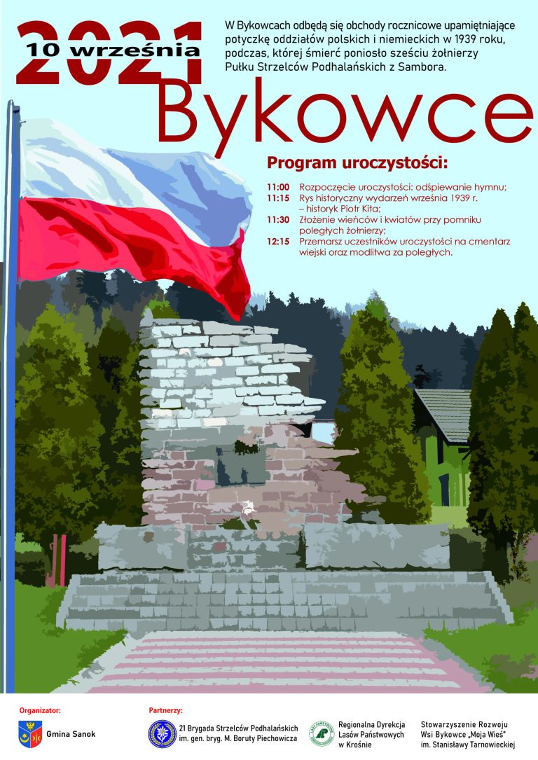 BYKOWCE: Obchody rocznicowe upamiętniające potyczkę oddziałów polskich i niemieckich w 1939 roku - Zdjęcie główne