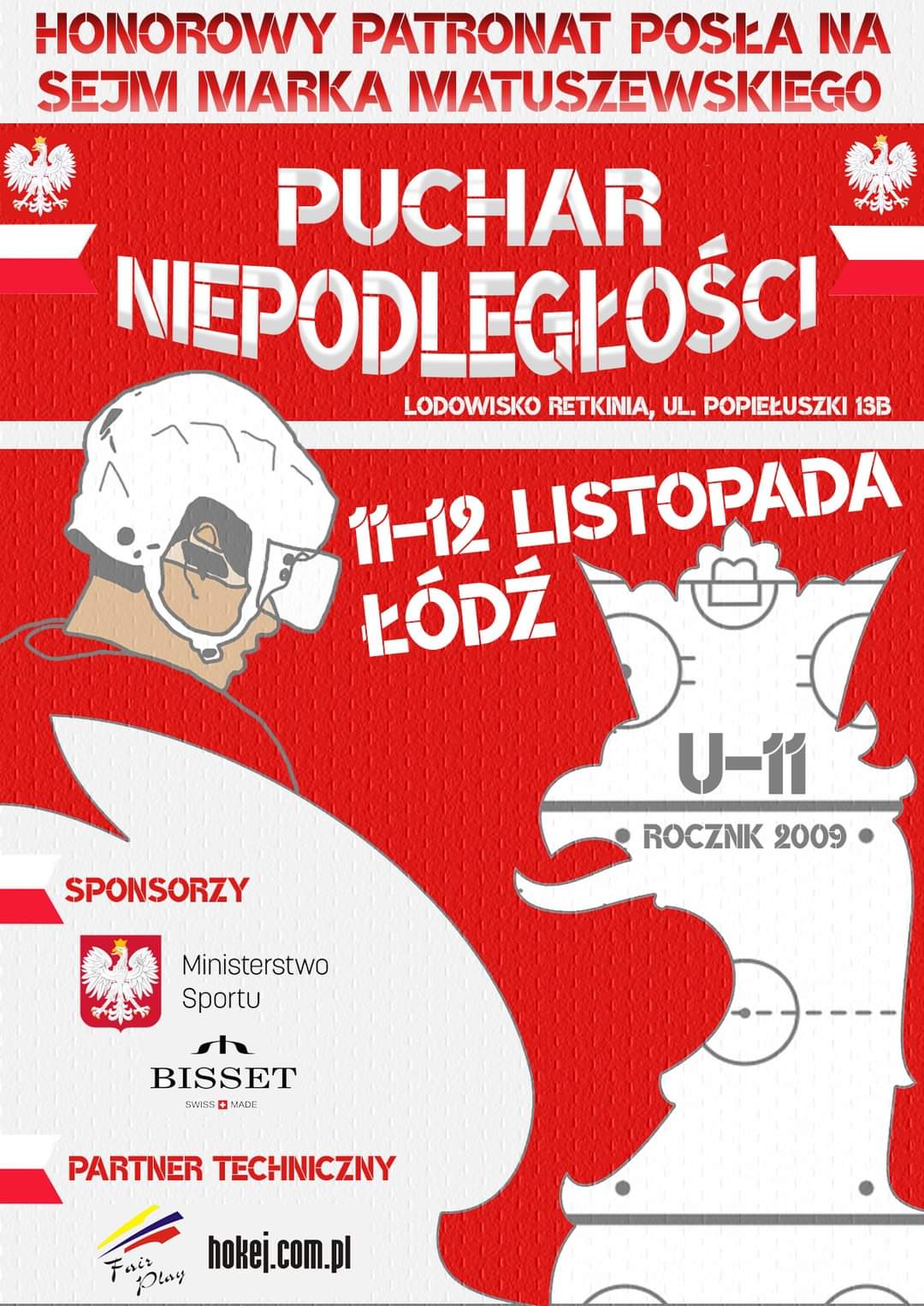 Hokejowy Puchar Niepodległości w dniach 11-12 listopada w Łodzi - Zdjęcie główne