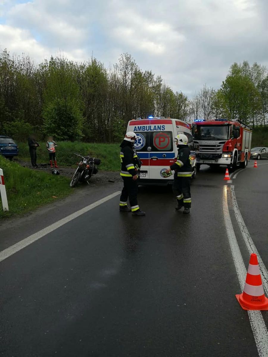 ZAGÓRZ: Wypadek z udziałem motocyklisty - Zdjęcie główne