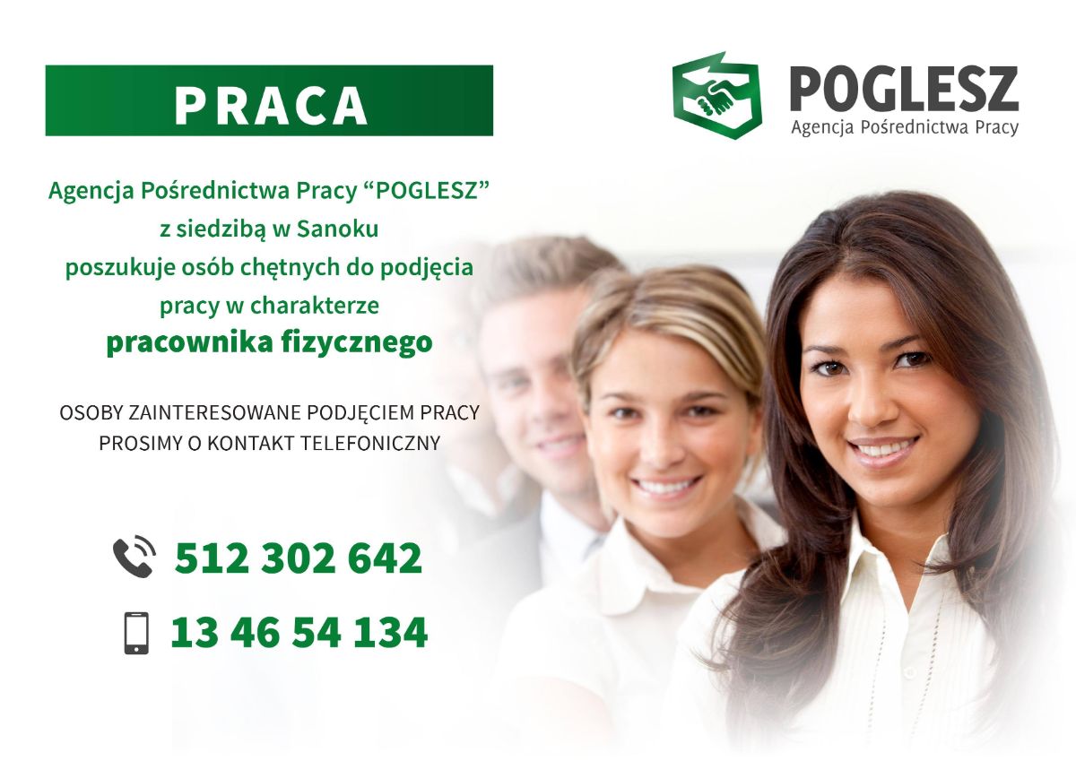 Firma POGLESZ zatrudni pracowników! - Zdjęcie główne