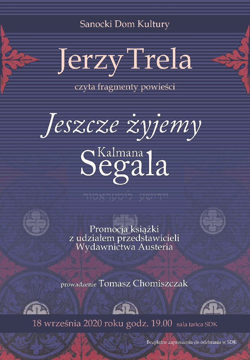 Sanok. „Jeszcze żyjemy” Kalmana Segala - promocja książki  - Zdjęcie główne
