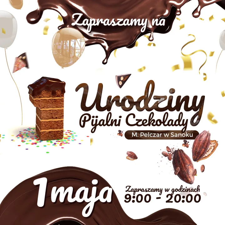 I Urodziny Pijalni Czekolady M.Pelczar Chocolatier w Sanoku! Pyszna czekolada i mnóstwo atrakcji czekają na Was! - Zdjęcie główne
