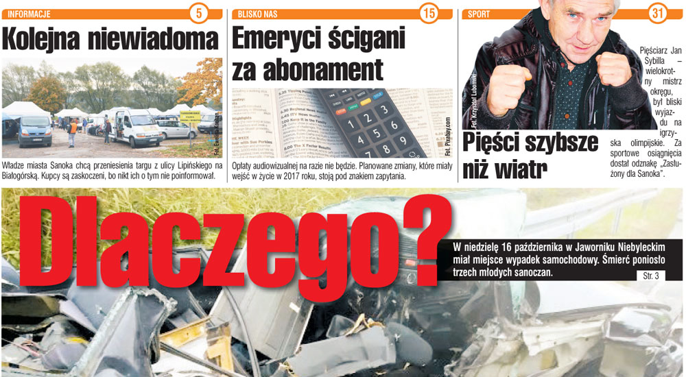 Korso Gazeta Sanocka nr 42/2016 - Zdjęcie główne