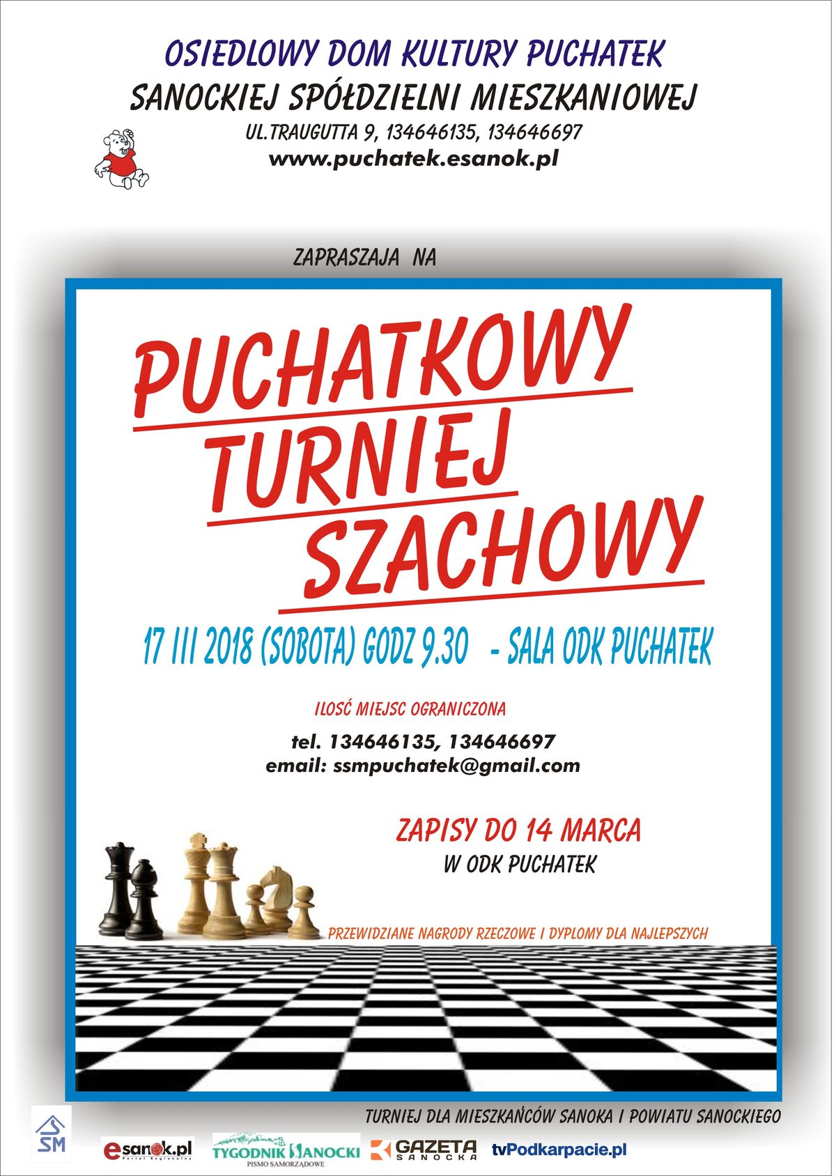 Turniej szachowy w "Puchatku" - Zdjęcie główne