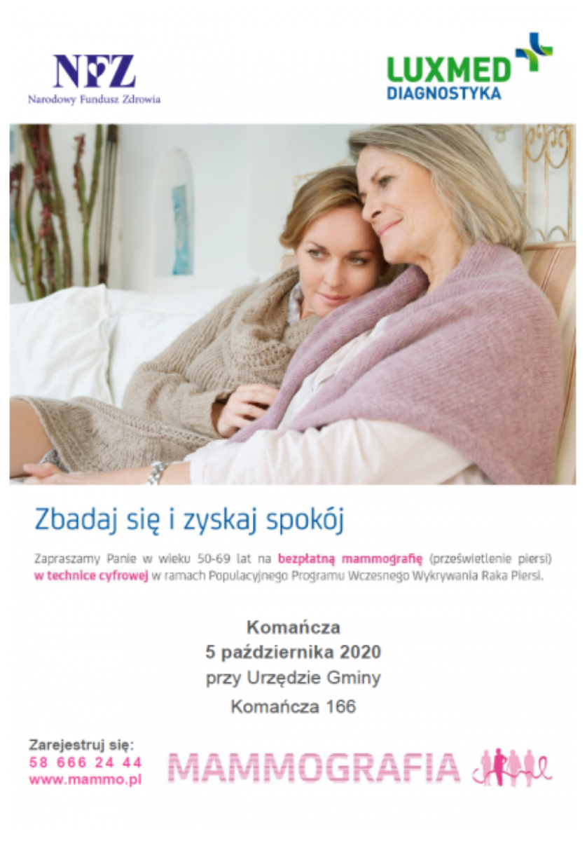 Powiat Sanocki. Bezpłatne badania mammograficzne LUX MED - Zdjęcie główne