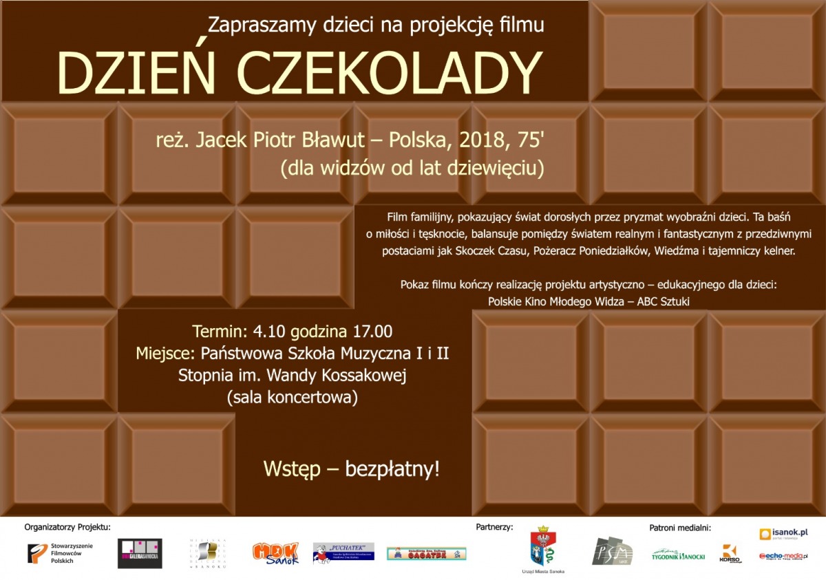 Zapraszamy wszystkie dzieci na film "DZIEŃ CZEKOLADY" - Zdjęcie główne