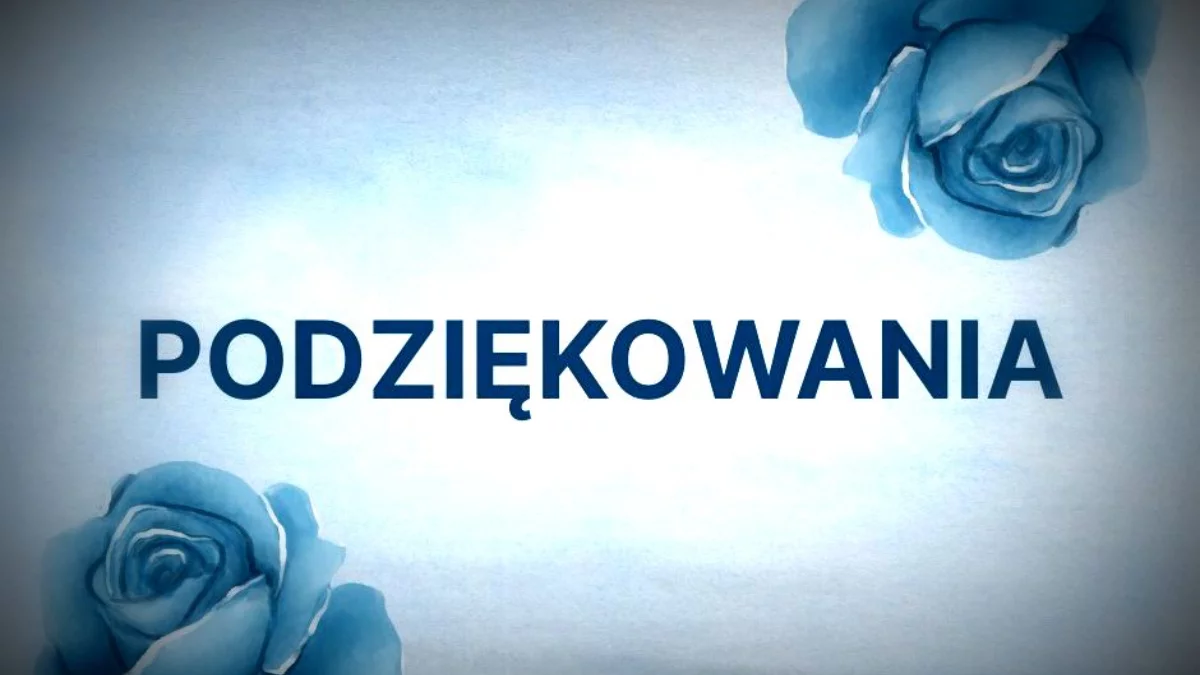 Podziękowania Janiny Burczyk po śmierci męża - Zdjęcie główne