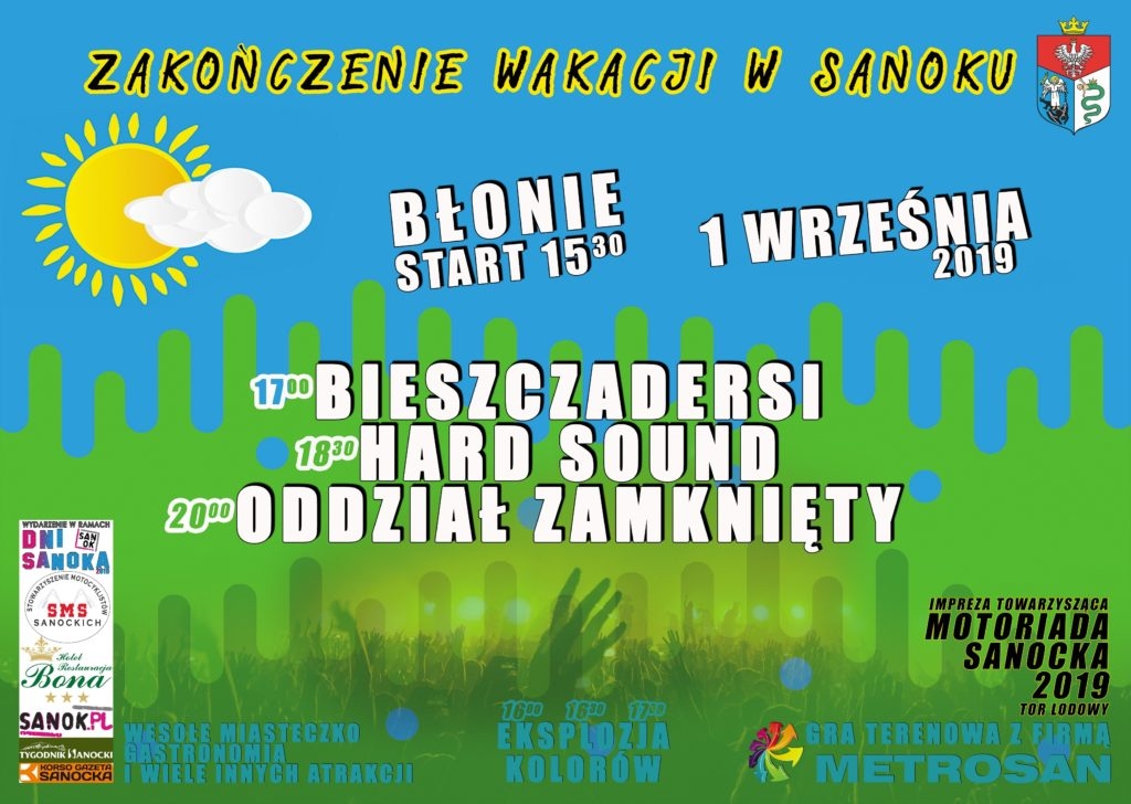 NASZ PATRONAT: Zakończenie wakacji w Sanoku. Eksplozja kolorów i Oddział Zamknięty! - Zdjęcie główne