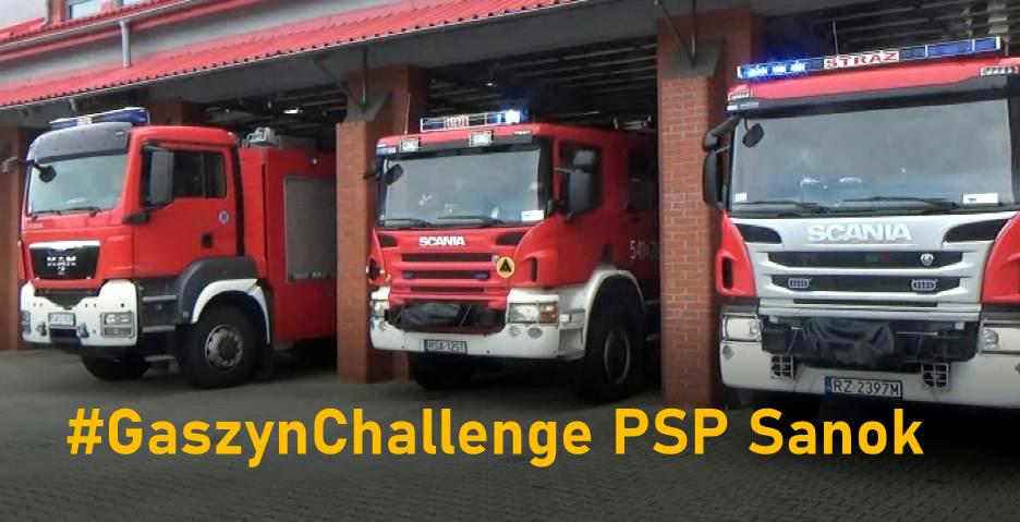 Państwowa Straż Pożarna w Sanoku odpowiada na #GaszynChallenge! [VIDEO] - Zdjęcie główne