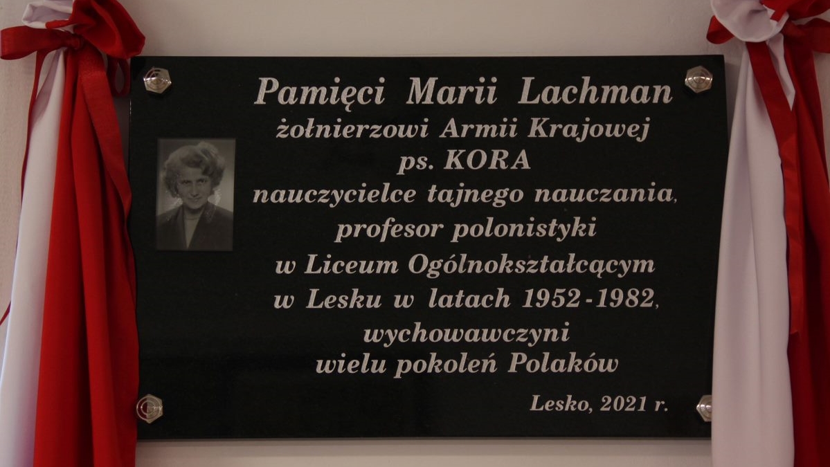 W leskim liceum odsłonięto tablicę poświęconą profesor Marii Lachman [ZDJĘCIA] - Zdjęcie główne