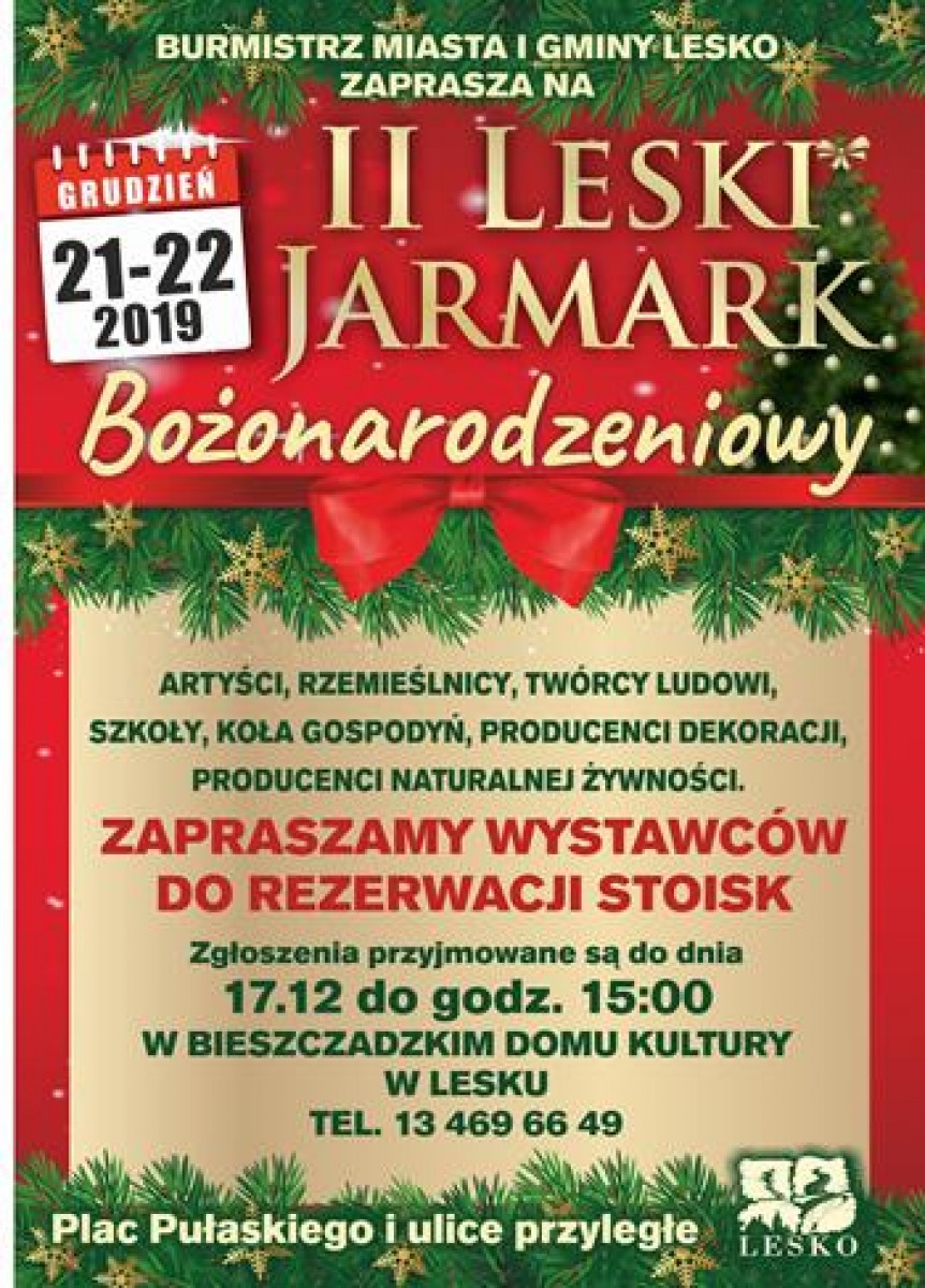 W Lesku odbędzie się II Jarmark Bożonarodzeniowy  - Zdjęcie główne