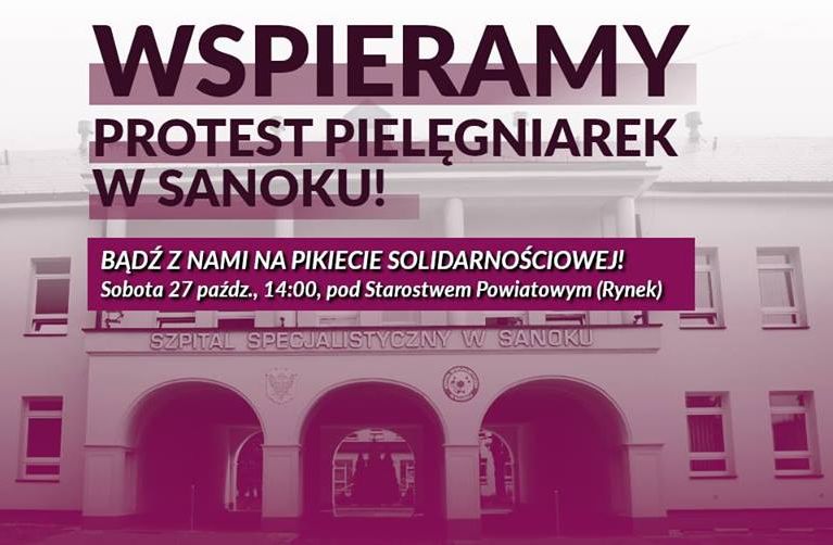Solidarni z pielęgniarkami. W sobotę pikieta pod starostwem - Zdjęcie główne